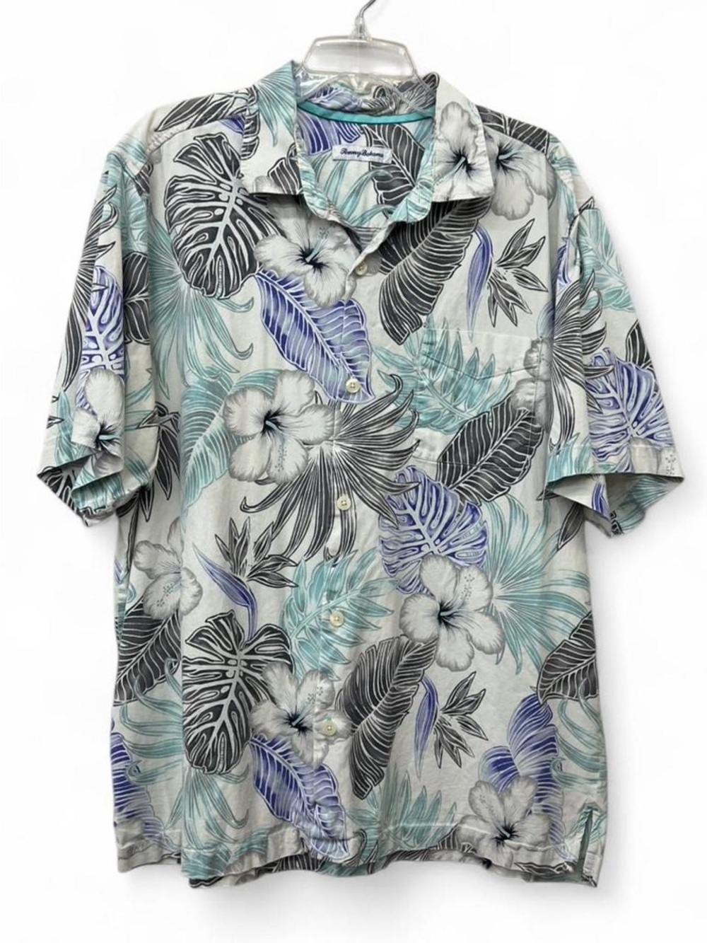 Mens Tommy Bahama Silk Blend Floral Hawaiian Shirt size XL